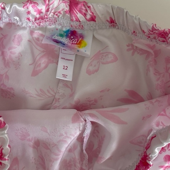 girls pink & white floral pajama set - Picture 5 of 5